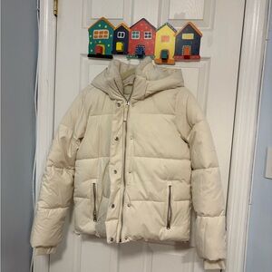 Hollister Women's Natural Cozy-lined All-weather Puffer Jacket